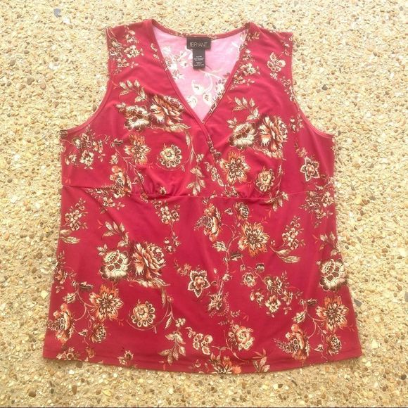 Lane Bryant Floral V-neck Tank 14 16 14/16 - Picture 1 of 8